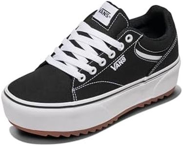 Vans Women's Seldan Platform ST Shoe | Retro Tennis Inspired Sneakers for Fashion & Everyday Wear, Canvas Black, 7