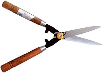 Agrico Tata Garden Tools-Hedge Shear Wooden Handle Lawn Or Grass Cutter | Made Of Chrome Vanadium Steel | 8 Blade Size