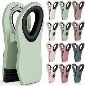 TACGEA 12 Pack Bag Clips, Magnetic Chip Clips, Neutral Colors