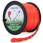 Hipa 095 Inch Trimmer Line,2.4mm/ 0.095" Weed Wacker Eater String, Commercial Grade Round Nylon String Trimmer Line Replacement for String Trimmer Weed Trimmer 3LB, Orange