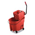 Rubbermaid Commercial FG758888RED WaveBrake High-Performance Side Press Combo, Red