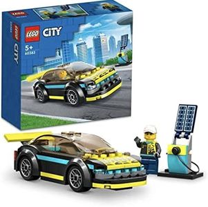 LEGO City Electric Sports Car 60383 Building Toy Set (95 Pcs),Multicolor