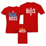 RAINBOWTEES BOSS-Ultimate New Family Tshirts- for Father Mother and Kids (3, Red)