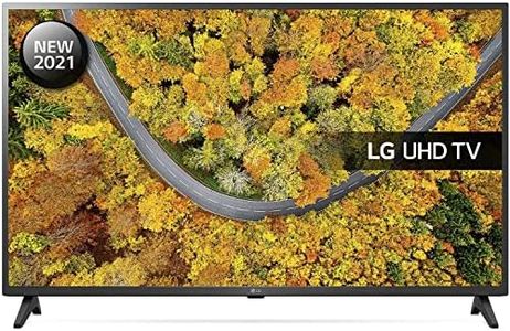 LG 43UP75006LF 43 inch 4K UHD HDR Smart LED TV (2021 Model) with Freeview Play, Prime Video, Netflix, Disney+, Google Assistant and Alexa compatible, Ceramic Black