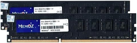 Memoz 16GB DDR3 (2x8GB) 1333 MHz Desktop PC3 10600 UDIMM 240 Pins 5 Years Warranty RAM Memory