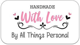 Personalised Handmade With Love Stickers Craft Packaging Seals Craft x80 MATTE