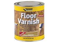 Everbuild Ultra Hard Floor Clear Varnish – Gloss Finish – Quick-Drying – Scratch-Resistant – 750 ml