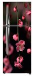 Creative Print Solution Pink Flower Design Sticker for Fridge/almirah/Table/Kitchen/Single Door Double Door Size 24x63 inch