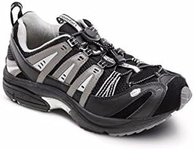 Dr. Comfort Performance-X Men's Therapeutic Diabetic Double Depth Shoe: Black 9.5 Wide (W/4E) Elastic & Standard Laces