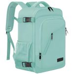 Cabin Bags 40x20x25 for Ryanair Underseat 20L Hand Luggage Backpack Small Travel Bag for Women Cabin Size for Airplanes Flight Bag Travel Rucksack Fit 14 Inch Laptop with USB Charging Port-Green