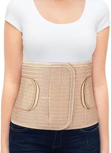 ORTONYX Dynamic Abdominal Binder Back Support/Postpartum Postoperative Girdle/Umbilical Hernia Belt for Man and Women - XXL Beige