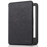 CoBak Case for All New Kindle (6" 2022 release) 11th Generation, Will Not Fit Kindle Paperwhite, Premium PU Leather Smart Cover with Auto Sleep/Wake for Kindle 2022, Black