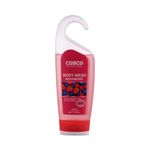 Cosco BodyWash Aquaberry 200ml - with anti-bacterial properties and Vitamin E enriched. No sulphate, paraben and silicones