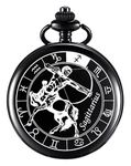 GT Gala Time Sagittarius Zodiac Sign Black Pocket Watch Bike Key Chain with Key Ring Men & Woman Gift Key Chain (Black Sagittarius)