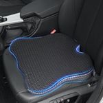 Car Seat Cushion Car Wedge Seat Cushion Booster Seat Cushion Memory Foam Car Seat Pad Breathable Seat Cushion, Car Seat Cushions for Driving Seat Black