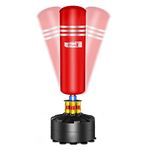 Dripex Adult Free Standing Boxing Punch Bag, Heavy Duty Punching Bag Stand with Suction Cup Base - 69'' (Red)