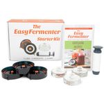 Easy Fermenter + Easy Weight Combo Pack: Fermenting in Jars Not Crock Pots! Make Sauerkraut, Kimchi, Pickles Or Any Fermented Probiotic Foods. 3 Lids, 3 Weights, Pump & Printed Recipe Book …