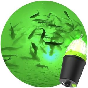 KANAMA Smart Fishing Light - Simulating Underwater Sounds for Attracts More Fish,Fish Attracting Light 300M Waterproof Underwater Fishing Lights, Fishs Attractor for Catfish, Grouper, Bass and More