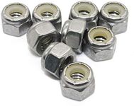 Quantity 50Pcs 1/4-20 Nylon Insert Hex Lock Nuts, Stainless Steel A2-70/304/18-8, Plain Finish, by Fullerkreg