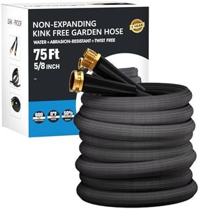 75 FT Garden Hose, Non-Expanding Water Hose, Ultra Flexible, Burst-Resistant, Kink-Free, High-Pressure Garden Hose for Easy All-Weather Use on Lawns, Gardens, and Outdoor Cleaning