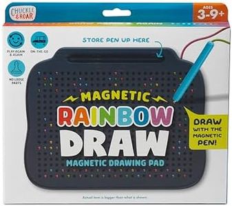 Chuckle & Roar Magnetic Rainbow Drawing Pad & Stencil Edition – Mess-Free Reusable Drawing Board for Kids | Screen-Free Travel Toy for Creative Play