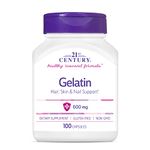 Gelatin 600 mg 100 Capsules 21st Century