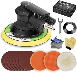 Autolcok 6 Inches Air Random Orbital Sander, Pneumatic Palm Car Sanders For Wood Polisher Metal,And Auto Body Work, Da Sanders, Dual-action Sander