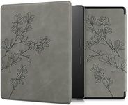 kwmobile Cover Compatible with Amazon Kindle Oasis 10. Generation Cover - eReader Case - Magnolias Grey