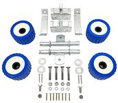 Custom Install Parts Water Ramp Extra Rollers (Large), Plastic, Silver, White, Blue, 2000 lbs, Ramp for Boat Trailer Guides and Rollers