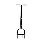 Gardzen Spike Aeration, Heavy Duty Aerator for Compacted Soils and Lawns, 35" x 11", Black