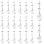 Belle Vous 20 Pack Clear Crystal Teardrop Chandelier Pendants - 8.6cm/3.38 inches - Hanging Decoration Beads for Chandeliers, Prisms, DIY Suncatcher Parts, Wedding/Christmas Party & Garlands