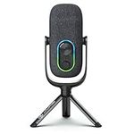 JLab JBuds Talk USB Microphone | Black | USB-C Output | Cardiod, Omni, Stereo, and Bi-Directional | 96k Sample Rate | Volume Control, Gain Control, and Quick Mute | 3.5mm AUX | Plug and Play