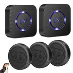 Dog Door Bell Doggie doorbells for Potty Training with Warterproof Touch Button Dog Bells Included 2 Receivers + 3 Buttons