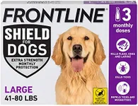 Frontline Shield Flea & Tick Treatment for Large Dogs 41-80 lbs., Count of 3