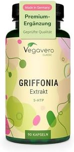5-HTP 200 mg Kapseln | Griffonia Simplicifolia Samenextrakt | Aus Afrika | Vegan | Laborgeprüft | Ohne Zusatzstoffe | Deutsche Produktion von Vegavero