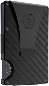 Ridge Wallet for Men - Slim Minimalist Compact Wallet and Card Holder, RFID Protected Front Pocket Wallets for Men with Integrated Money Clip (Carbon Fiber 3K)