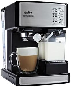 Mr. Coffee Espresso and Cappuccino Machine, Stainless Steel, Programmable Coffee Maker with Automatic Milk Frother, 15-Bar Pump, Ideal for Home Baristas