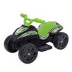 Evo Electric Ride On Green & Black Quad Bike | Electric Sit On Toy | 6V Battery Powered Kids Motorised Toy Vehicle Ride On | Throttle Driven Quad Bike With Footrests | 3+