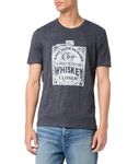 Lucky Brand Men's Keep Your Friends Close Whiskey Tee, Jet Black, Medium