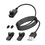 Charger Cable Compatible with Garmin Fenix 7 7S 7X 6 6S 6X 5 5S 5X Plus, Forerunner 945 935 245 Music 45S, Vivoactive 4 4S 3, USB Charging Cable for Garmin Watch with 2 USB C Adapters and 2 Dust Plugs