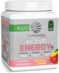 Sunwarrior Plant-Based Preworkout Powder Hydration Blend | Soy Free Sugar Free Gluten Free Dairy Free Synthetic Free | Strawberry Lemonade 30 Servings | Sport Active Energy