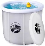 Keystone Peak Ice Bath - 108 Gallons Cold Plunge tub + Portable Ice Bath tub for Athletes & Navy Seals + Ice Baths and Soaking + Cold Water Therapy - Boost your immune system & Improve recovery - Gray