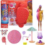 Barbie Color Reveal Foam! Doll & Pet Friend with 25 Surprises: Scented Bubble Solution, Outfits, Hair Extension, Accessories, Kid Bracelet & Charm Hidden in Sand, Gift for Kids 3 Years & Older