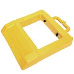 Homeon Wheels Pallet Truck Chock Heavy Duty Pallet Jack Stopper 14.2" Length x 11.6" Width x 2" Height Yellow (1 Pack)