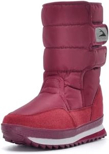 DADAWEN Women's Waterproof Frosty Snow Boot Red US Size 10