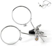 Jeweller's Eye Loupe on Glass, 10X Double Loupe Lens Clip on Retro Magnifier Jewellery Making Repair Tool