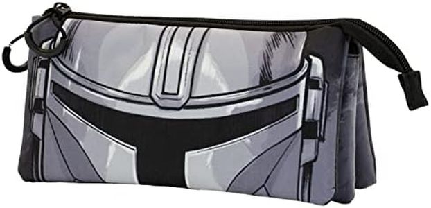 Star Wars Fan Triple Pencil Case Fan Triple Pencil Case, One Size, The Mandalorian Helmet, One Size, Fan Triple Pencil Case