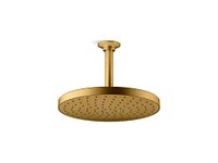 KOHLER Awaken Rainhead Showerhead, 2.5 GPM, Vibrant Brushed Modern Brass