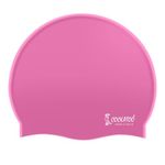 Cockatoo SC01 Rubber Swimming Cap for Adults, Swimming Cap for Men & Women, Pink