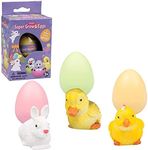 Easter Super Grow Eggs for Kids 1 Pack- Hatch and Grow for Easter Gifts, Basket Stuffers and Egg Hunts - Three Different Pets That Grow 5-6x Size- Bunny, Duck and Chick